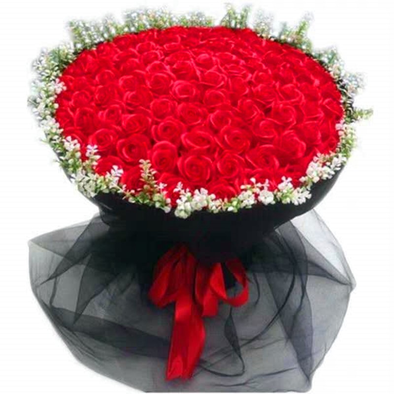 新款99朵香皂玫瑰花束手工仿真花束圣诞节生日情人节表白创意礼品