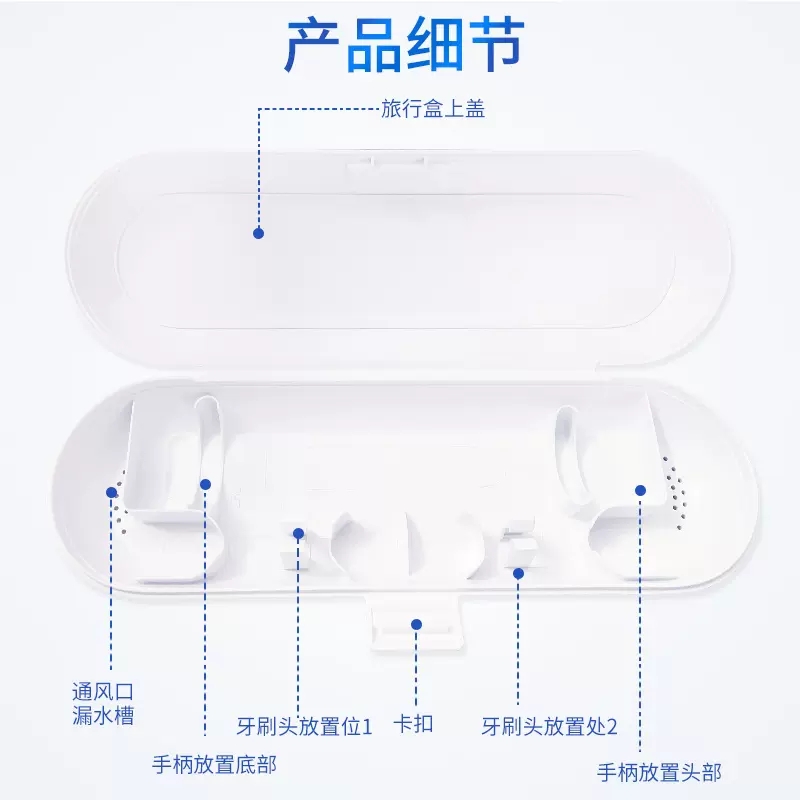 适配飞利浦电动牙刷HX6511HX3226HX6312HX6730HX3226收纳旅行盒子 - 图2