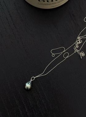 灰色巴洛克珍珠11mmk18吊坠