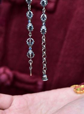 s925银银金刚杵情侣手链