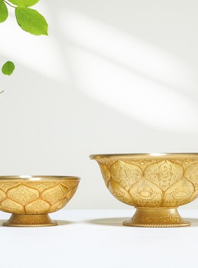 佛前藏传吉祥八供杯食子香塔摆件