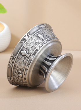 锡八吉祥雕花水陆供五路财神