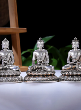 藏银色小佛像精工制作多款可选
