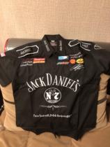 F1 race car clothes loose casual personality short sleeve black short sleeve Ferris racing car suit C176 black white