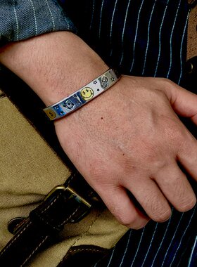 银手镯天空好运点金图案可以