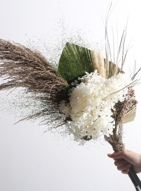 现代轻奢仿真花干花假花束客厅花瓶花器插花样板房间商用软装花艺
