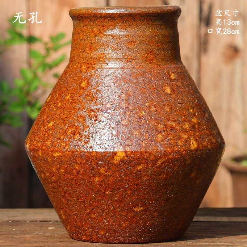 复古花瓶花器粗陶罐大号插花高陶瓷摆件室内装饰陶土盆无孔水培盆,淘宝优惠券,粉丝福利购,淘宝优惠卷