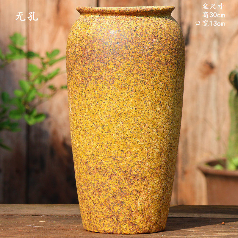 复古花瓶花器粗陶罐大号插花高陶瓷摆件室内装饰陶土盆无孔水培盆,淘宝优惠券,粉丝福利购,淘宝优惠卷