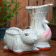 Simple ceramic generous tall basin breathable root raising square mouth basin