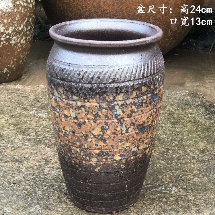 复古多肉花盆高筒直筒粗陶透气多肉植物老桩盆简约陶罐创意法师花,淘宝优惠券,粉丝福利购,淘宝优惠卷