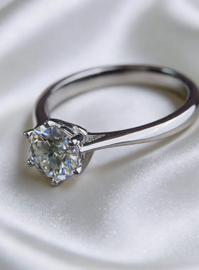 28【周家六爪】经典六爪30分仿真钻戒素臂求婚戒