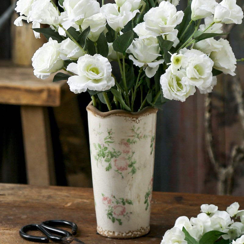 北欧田园风格陶瓷花瓶创意复古做旧家居园艺摆件餐桌干花水培器皿,淘宝优惠券,粉丝福利购,淘宝优惠卷