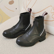 Child Equestrian Short Boot Horse Boots Breathable Comfort Riding Short Boots Short Drum Equestrian Boots Bull Leather Children Horse Riding Gear
