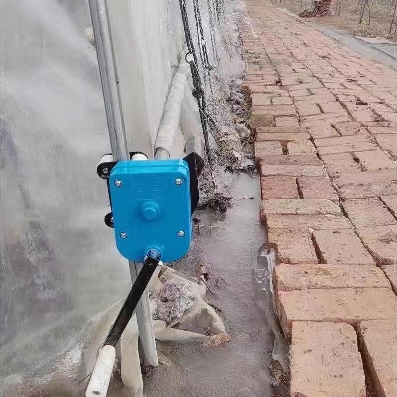 厂家直销温室大棚配件力卷王加厚手摇膜器卷膜器卷帘机侧卷拉链顶