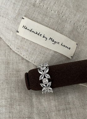 轻奢感锆石花朵开口戒指女个性独特精致时尚优雅百搭指环戒子