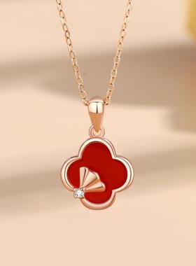 小幸运四叶草项链女复古网红森系小众设计送女友闺蜜妈妈生日礼物