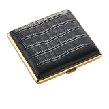 Мужской кожаный высококлассный портативный элитный портсигар из нержавеющей стали