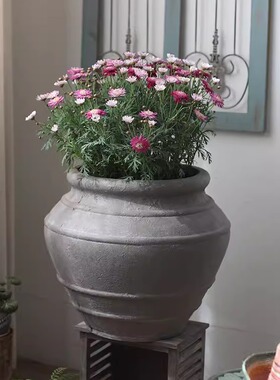 镁泥坛子落地大花盆花器