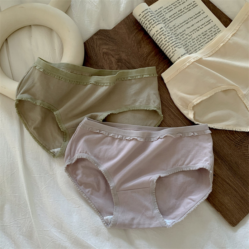 【4条装】内裤女纯棉100%全棉裆中腰内裤透气抗菌女士少女生短裤,淘宝优惠券,粉丝福利购,淘宝优惠卷