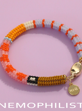 NPii串珠手链手工编织彩色条纹手链手串手环