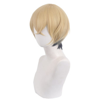 ໂຕກຽວ Swastika Avengers Chifuyu Matsuno Golden Gradient Black Face Shaping Hair Short Hair Fake Cosplay Wig