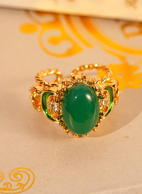 复古镂空夸张开口指环戒指