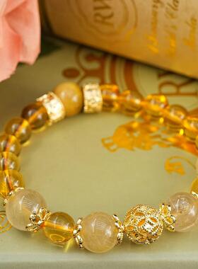 《金运满盈》美拉德手工穿珠手链新中式珠珠招财手串设计小众饰品