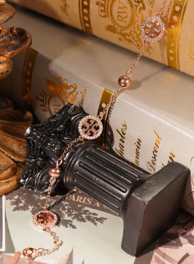 中古老花镂空几何设计手链