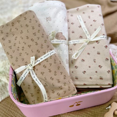 小红书全棉A类婴儿产房包单柔软宝宝盖毯推车毯新生儿包被拍照 - 图1