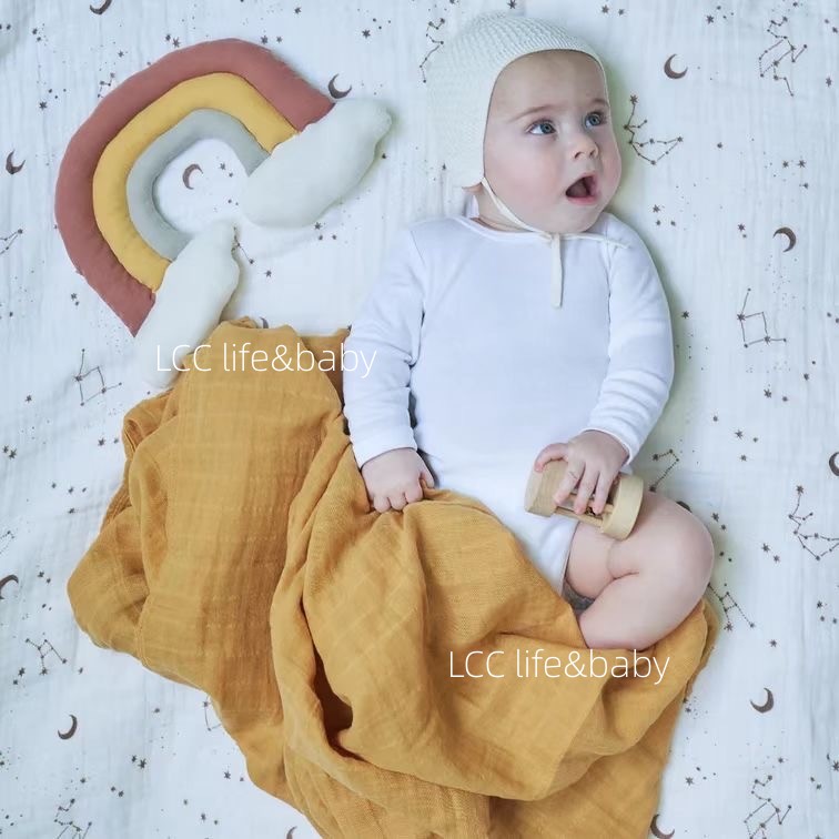 北欧cribsheet竹棉双层纱布棉包巾婴儿抱被宝宝盖毯新生儿襁褓巾,淘宝优惠券,粉丝福利购,淘宝优惠卷