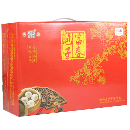 扬州特产富春包子蟹黄包鲜肉包烧卖三丁包早餐熟食10袋装礼盒B箱 - 图3