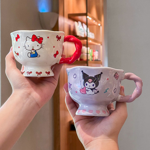 正版三丽鸥联名陶瓷马克杯高颜值库洛米美乐蒂水杯送女生生日礼物 - 图0