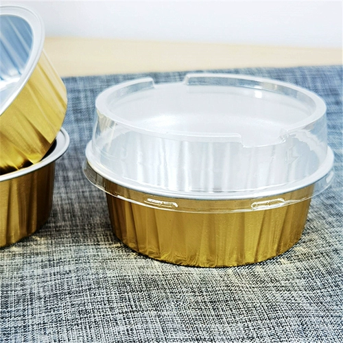 Круглый Xuemei Milelet Puding Cup Opsossable Aluminum Foil Cup Cover Durian Poly Pack Box High -end Mousse