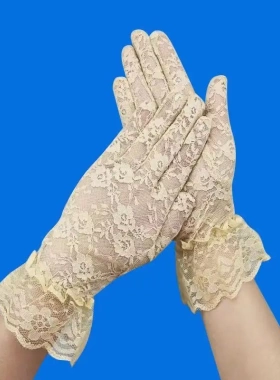 女士蕾丝网纱花边防晒装饰婚礼