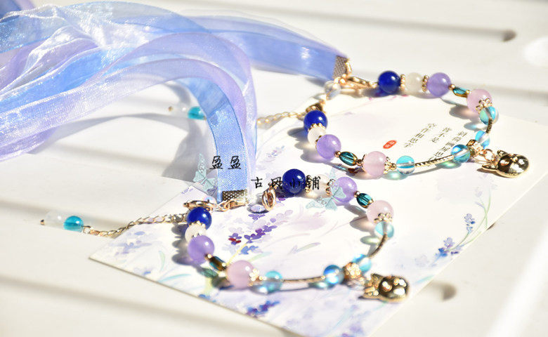 王者荣耀手链原创手作王者荣耀貂蝉猫影幻舞衍生款周边日常首饰手链饰品包邮