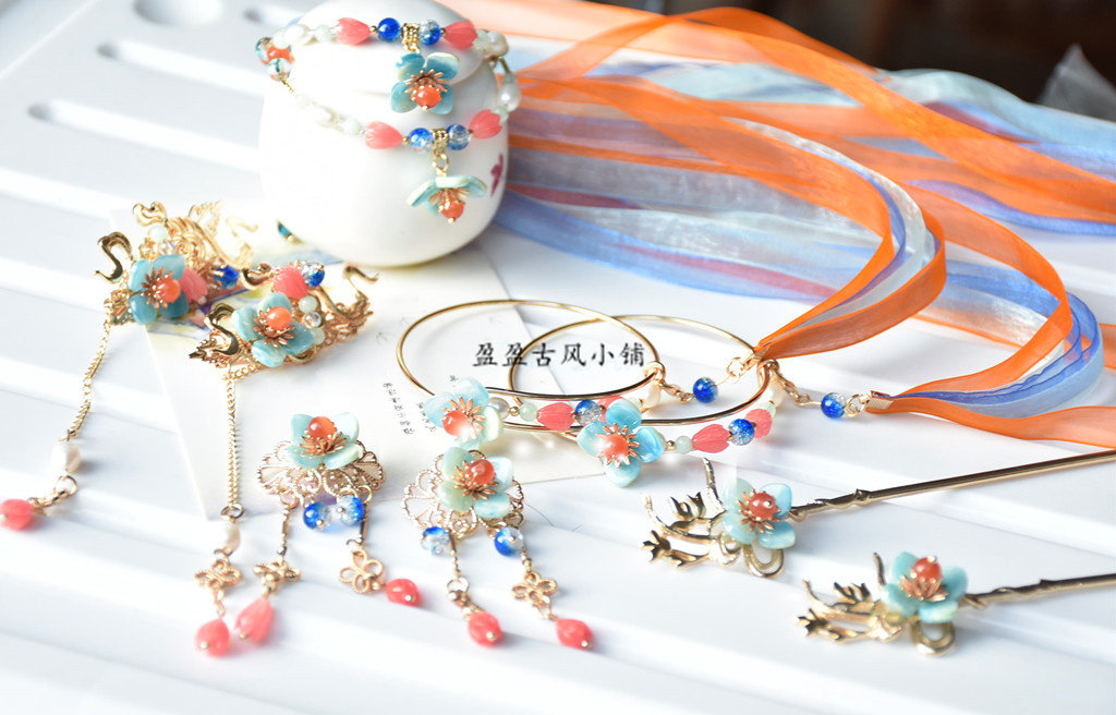 王者荣耀手链原创日常王者荣耀杨玉环遇见飞天衍生款发饰发夹发扣发簪手链手镯