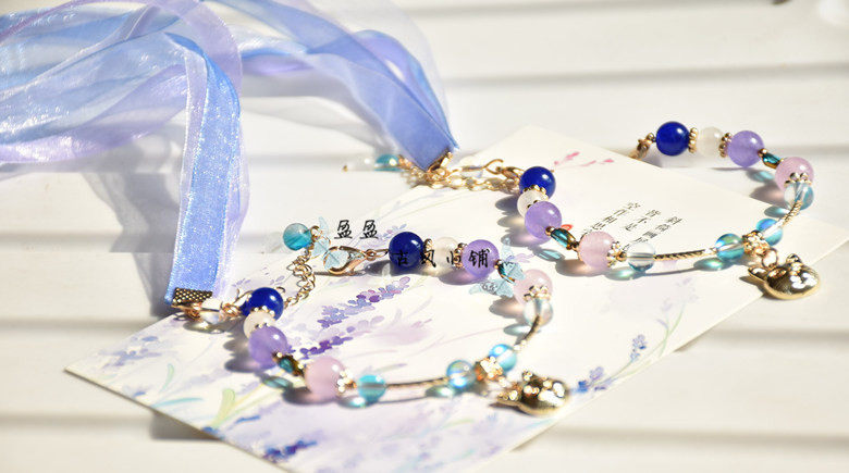 王者荣耀手链原创手作王者荣耀貂蝉猫影幻舞衍生款周边日常首饰手链饰品包邮