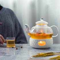 Warm tea suit flower teapot warm tea stove big number cooking teapot day type water fruit tea candle insulated heating surround stove to cook tea