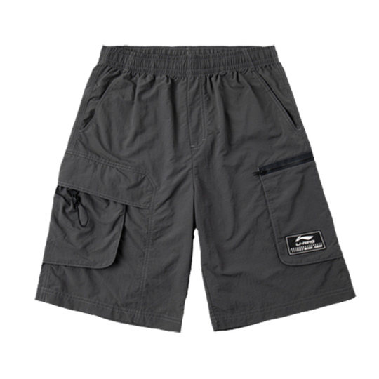 李宁正品休闲短裤男新款运动时尚系列夏季宽松男装运动裤AKSQ061