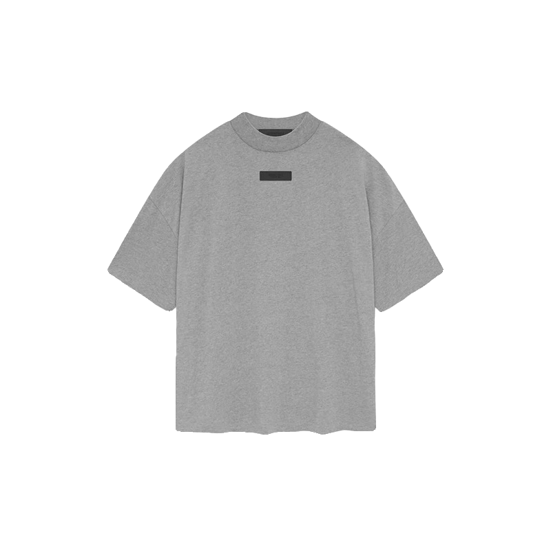 Fear of God Essentials 24SS前小皮标logo纯色短袖T恤男FOG潮流 - 图3