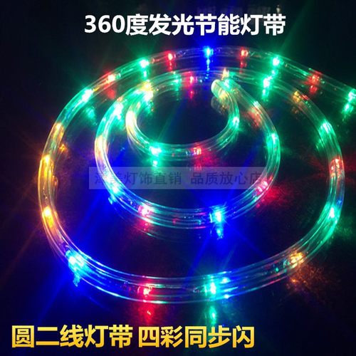 圆形led灯带360度发光彩虹管节能防水户外装饰七彩跑马灯条送插头 - 图2