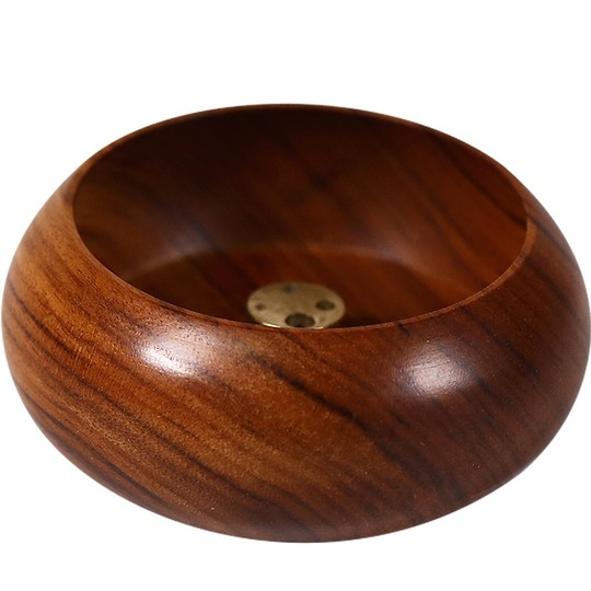 巴花黑檀木质迷你小香插香座香托旅行室内熏香沉香檀香多孔线香炉