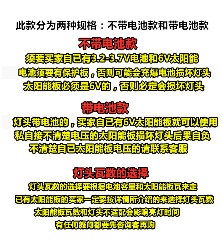 3.2太阳能防水led投光灯更换组装配件室内外农村厂房照明维修灯头