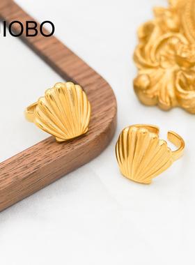 海洋元素设计日常通勤百搭戒指