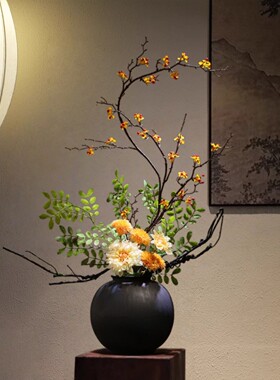禅意宋式陶瓷花瓶新中式