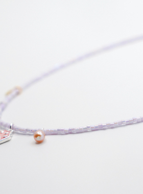 猫咪串珠项链THISNESS天然白蝶贝