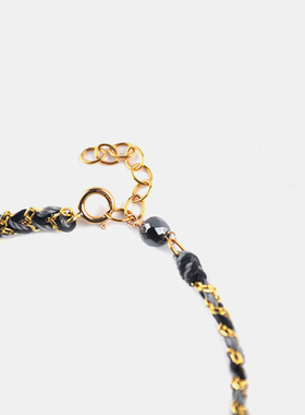 THISNESS许愿手链绳编织纯银镀金