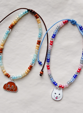 THISNESS情侣纯银猫咪狗狗手链