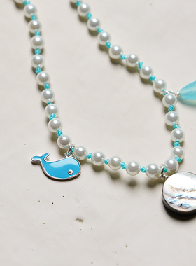 THISNESS鲸鱼纯银珍珠项链