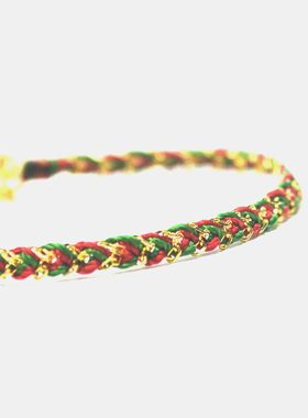 thisness圣诞特辑纯银镀金编织绳